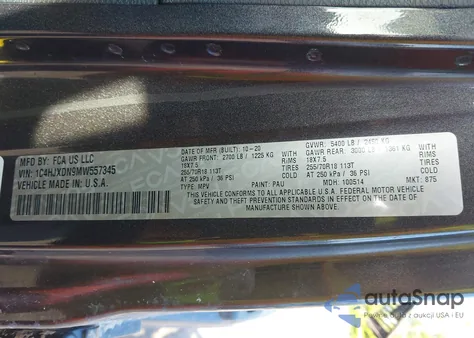 2021 Jeep Wrangler Unlimited 80Th Anniversary 4X4 from USA, damaged, VIN 1C4HJXDN9MW557345